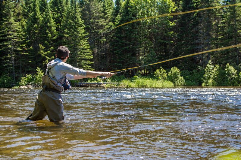 Fishing for trout and salmon in Vermont at Quimby Country